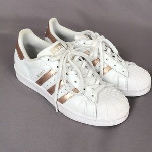 Rose Gold Adidas Superstars
